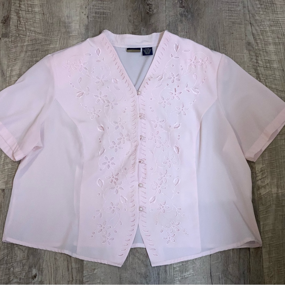 Laura Scott Pink Blouse Women's size 24W